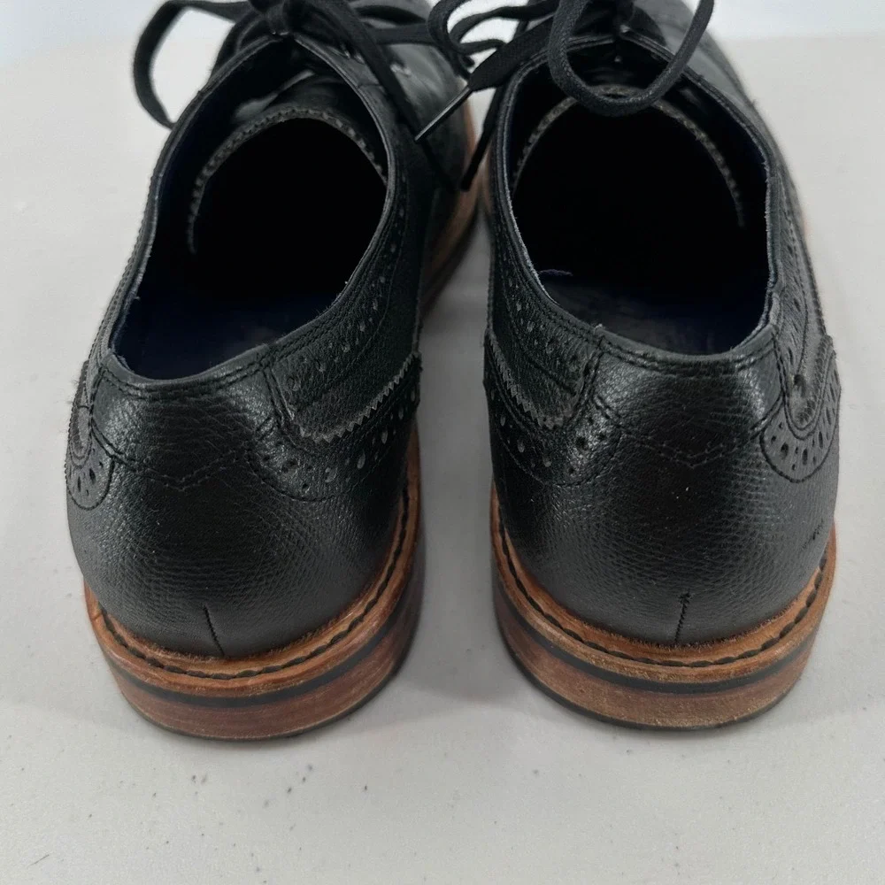 Cole Haan Williams Wingtip Oxford Black Pebbled Leather Shoes C11692 Men's‎ 11
